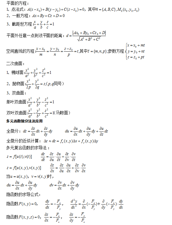 必备公式（二）：2021年成人高考数学（一）重要公式汇总